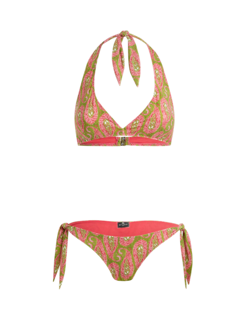 Bikini With Paisley Foliage Motif