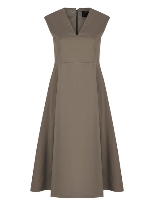 Gran Sasso v-neck dress - Brown