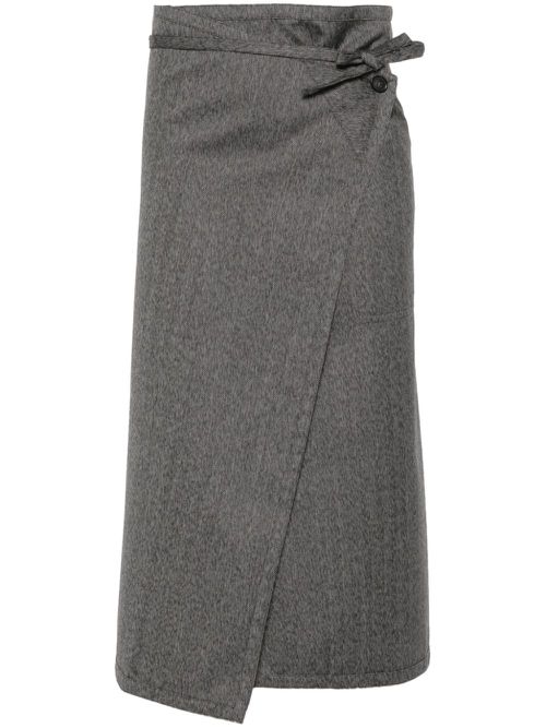 Wrap midi skirt - Grey