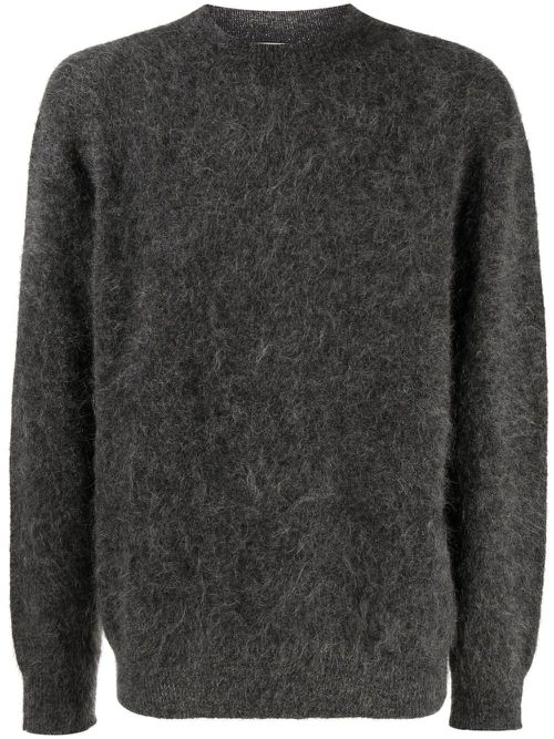 Ribbed-trim cashmere jumper - Black