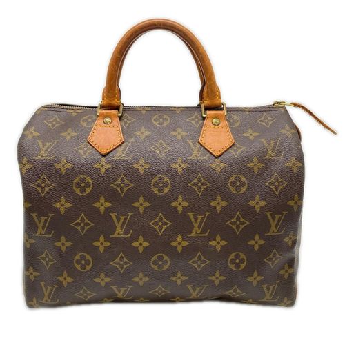 Louis Vuitton Monogram Brown Coated Canvas Leather Handbag Pre-Owned