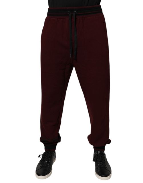 Cotton Joggers — Maroon