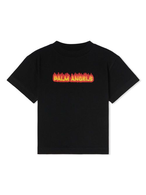 Flames cotton T-shirt - Black