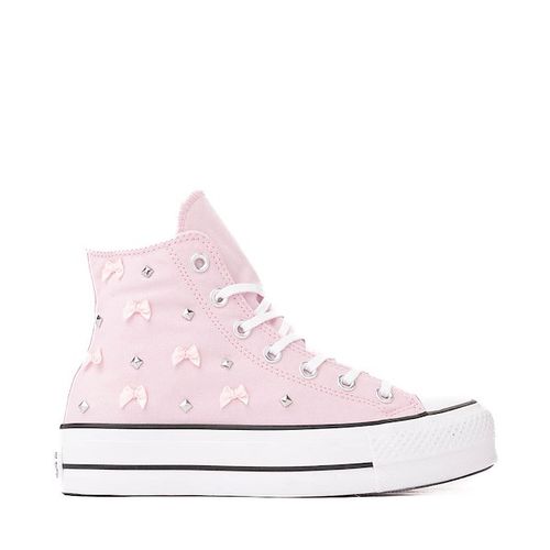 Womens Converse Chuck Taylor All Star Lift Dressed Up Bows & Studs High-Top Sneaker - Pink Frosting