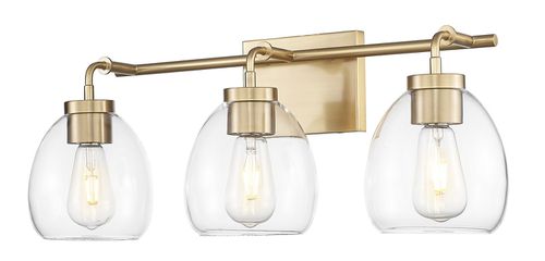 Brass Bathroom Vanity Light from the Dawes Collection