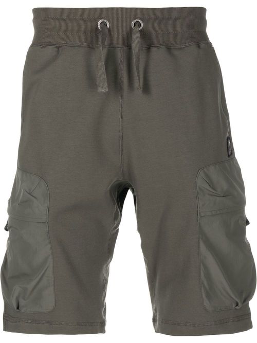 Patch pocket track shorts - Green