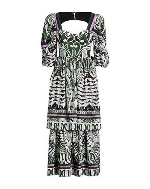 Woman Midi dress Black Size L Cotton, Viscose