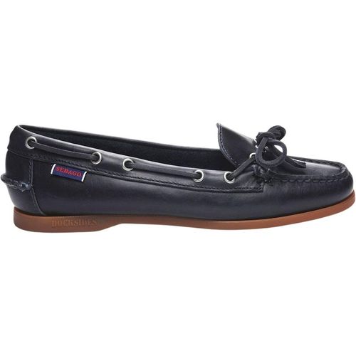 Sebago Womens/Ladies Nina Waxed Leather Bala Moccasin Blue Navy/Gum - Dark Navy
