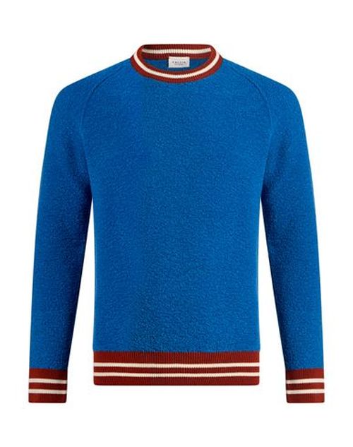 Man Sweater Bright blue Size 38 Merino Wool, Polyamide