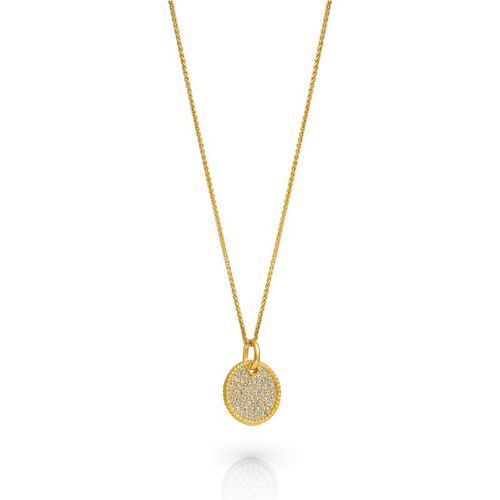 Orphelia 'Bella' WoMens 925 Sterling Silver Chain with Pendant - Gold ZH-7565/G - One Size