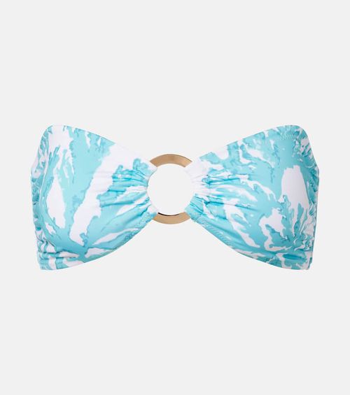 Carlotta printed bandeau bikini top