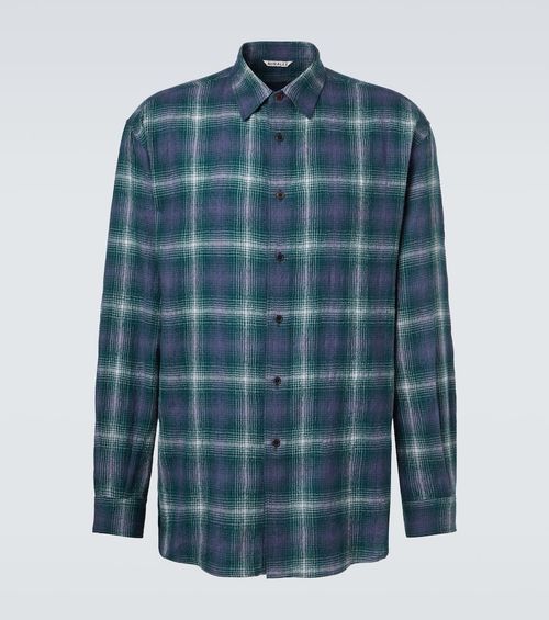 Checked wool shirt