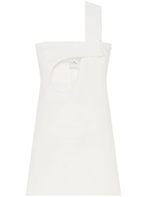 Cut-out satin dress - White