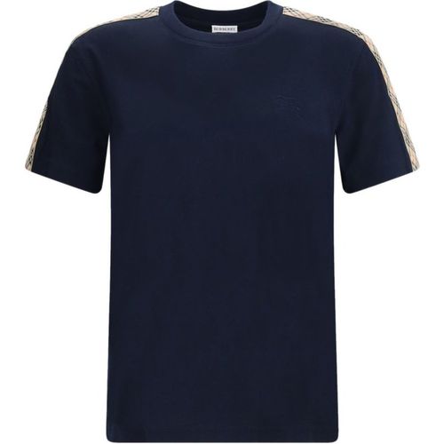 Burberry Check Motif Cotton T Shirt