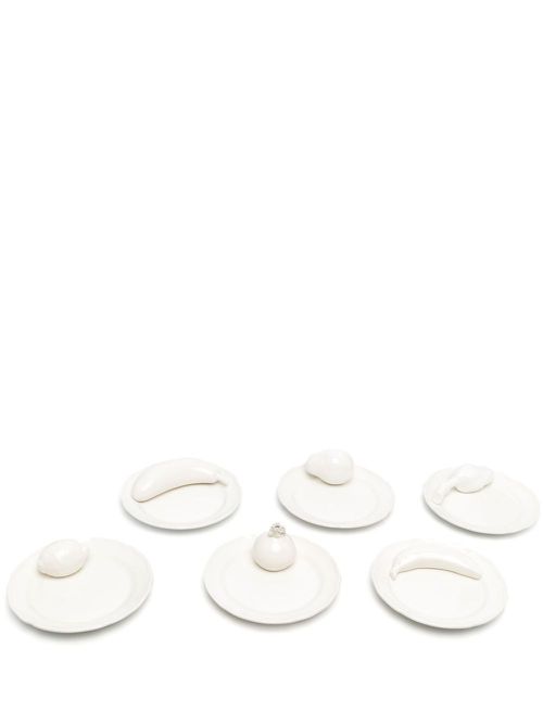 Fruit-shape dessert plates - White