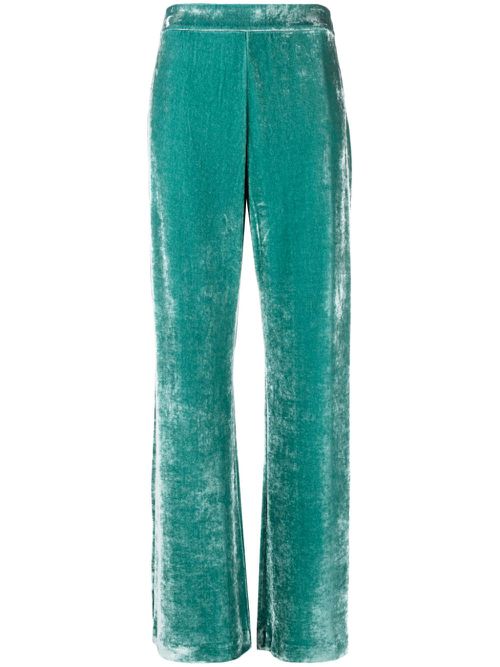 Straight-leg mid-rise trousers - Green