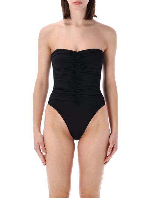 Mini Strapless Ruched One Piece - Sleek and Elegant