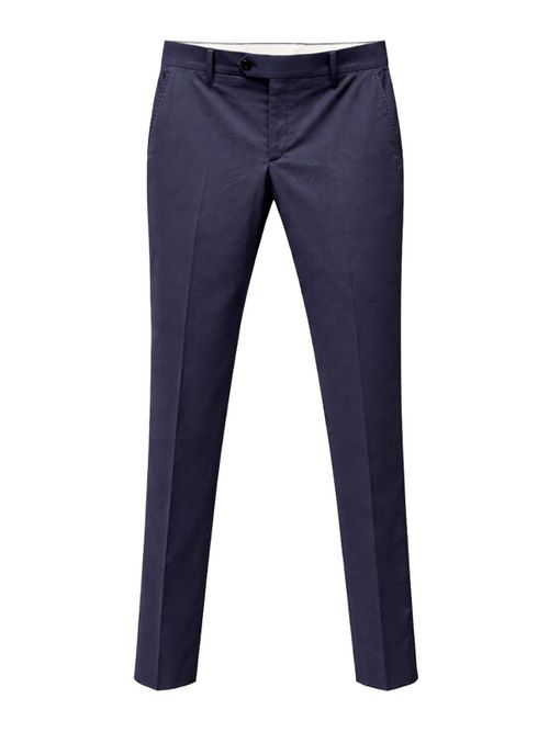 Navy Blue Irish Linen Trousers