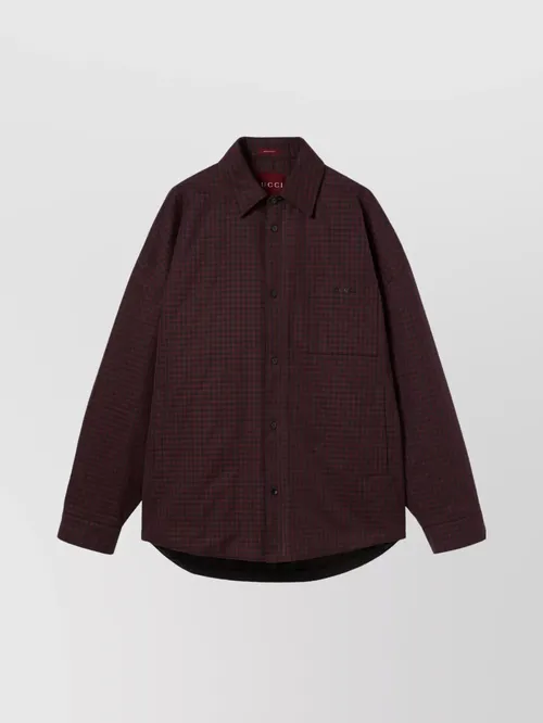 Gucci - padded jacket featuring gingham pattern