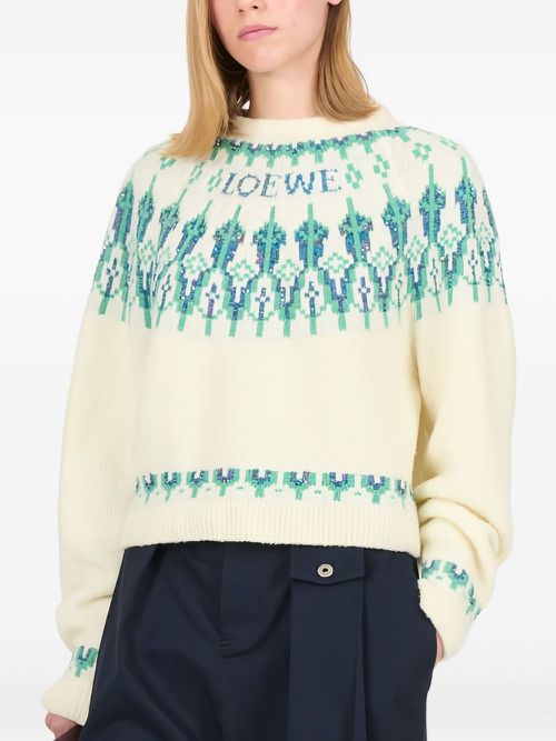Wool Blend Crewneck Sweater