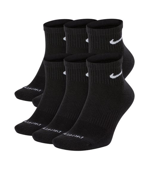 Men's 6-Pk. Dri-fit Quarter Socks - Black