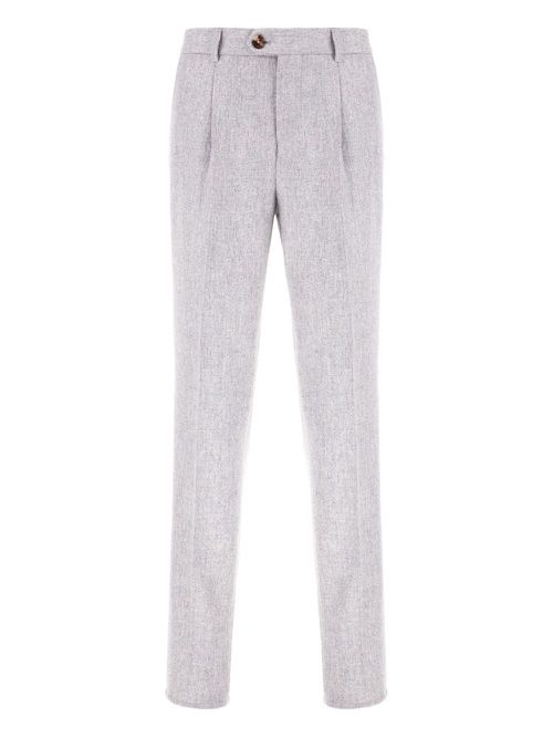 Pleated wool trousers - Grey