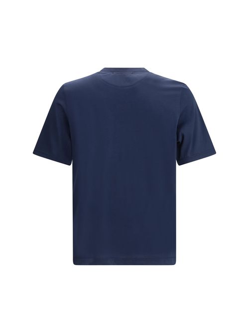 Crew-Neck Cotton T-Shirt — Navy