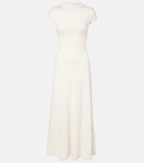 Lenore knitted wool and silk midi dress