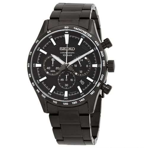Chronograph Quartz Black Dial Mens Watch SSB415P1