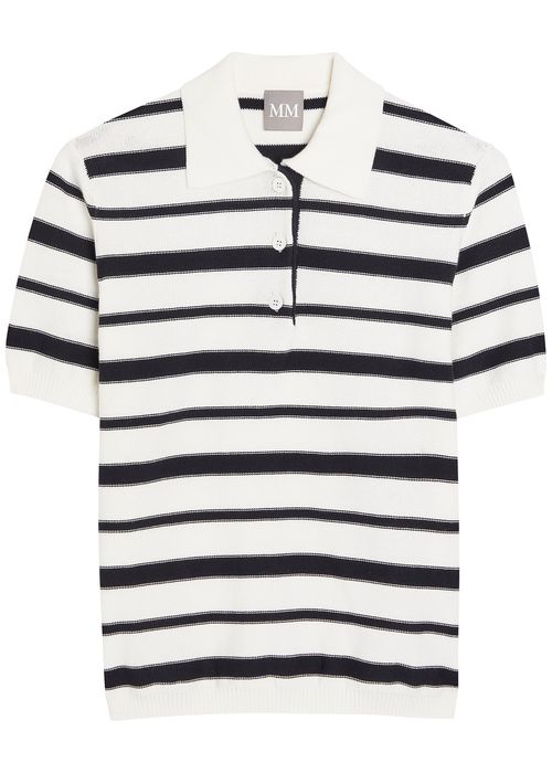 Carioca Striped Stretch-cotton Polo top