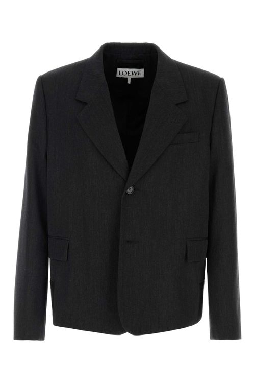 Wool Blazer — Gray