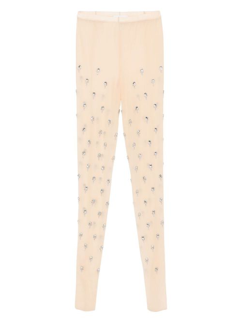 Embroidered jersey thights - Neutrals