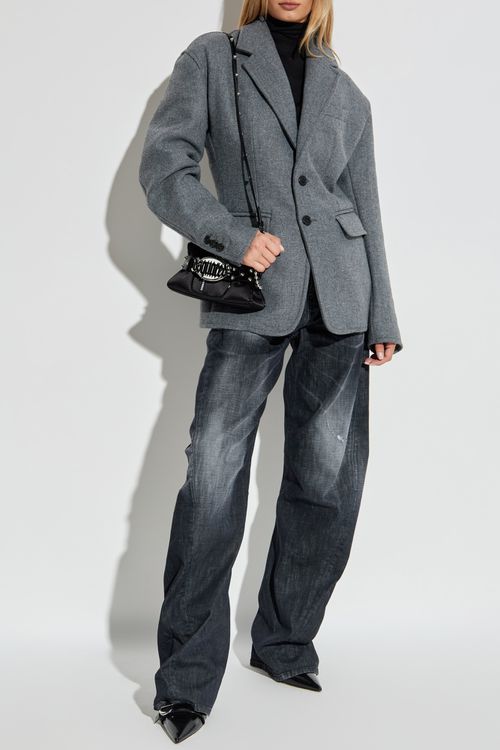 Wool Blazer, Women's, Grey