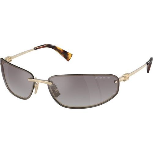 Miu Miu Woman Miu Miu MU A50S ZVN30C Sunglasses Metal Gold Blue Round Normal Nuanced