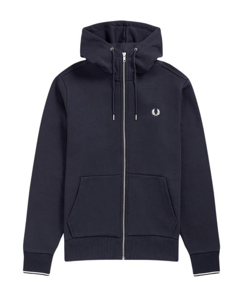 Hooded zip knitwear