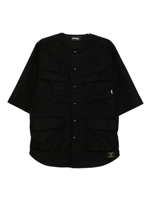 Short-sleeves cotton shirt - Black