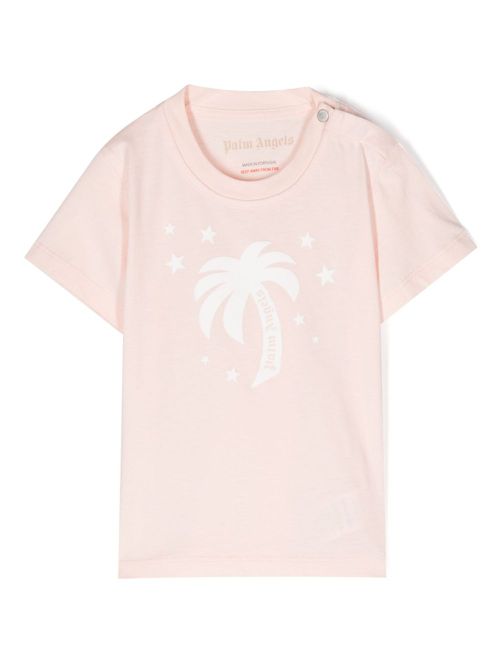 Palm Stars cotton T-shirt - Pink