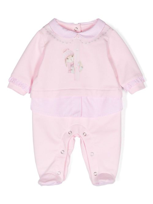 Rabbit-print check pattern-detail pyjamas - Pink