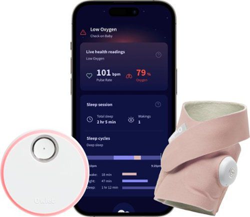 Dream Sock FDA-Cleared Smart Baby Monitor with Live Health Readings and Notifications - Dusty Rose