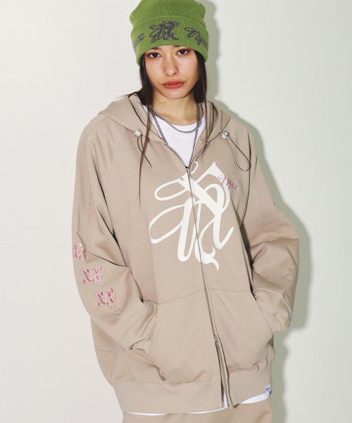 NYX FLOW HOOD ZIP-UP BEIGE