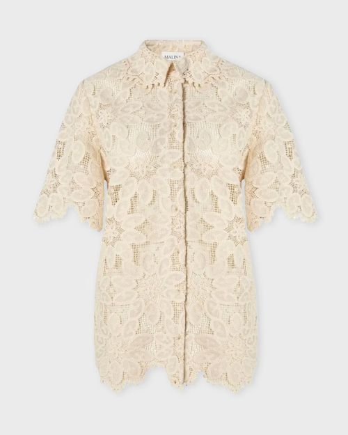 Malina Shirt Ari Guipure Lace Sand