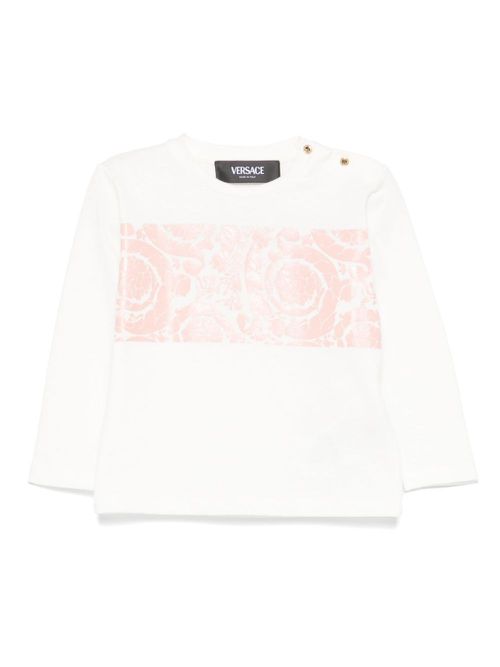 Barocco-print T-shirt - White