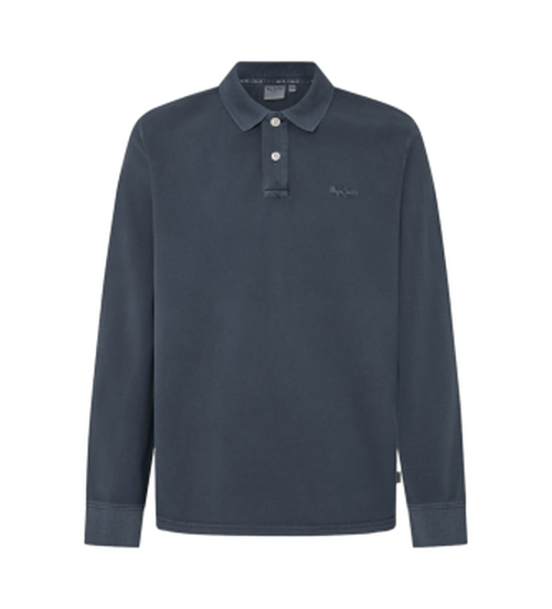 Pepe Jeans for man. PM542213 New Oliver Gd Ls navy polo shirt (M), Casual, Long sleeve, Sustainable