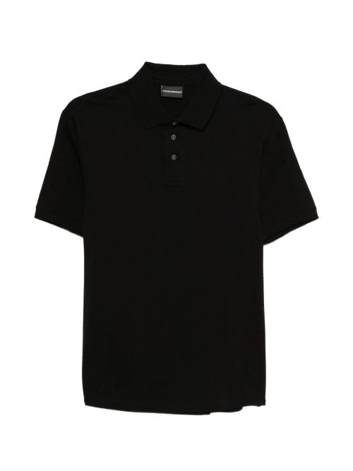 Cotton Polo Shirt — Black