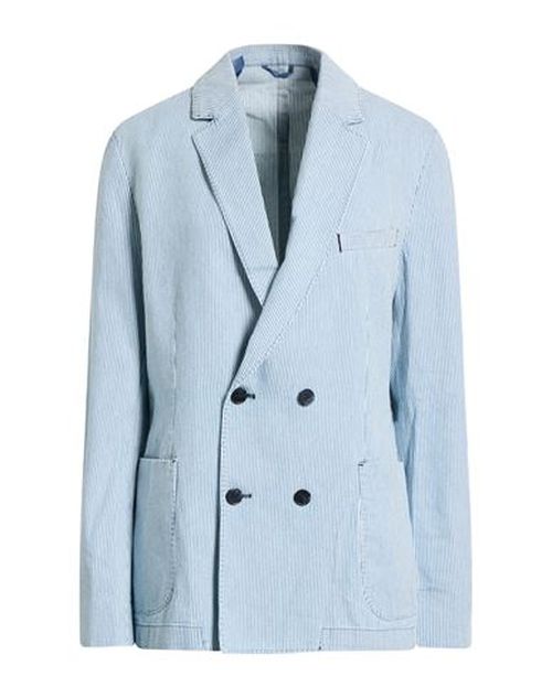 Officine Générale Man Blazer Azure Size 36 Cotton, Hemp