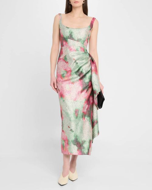 Scoop Neck Florence Sheath Dress In Multicolor
