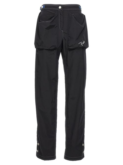 Nylon-Cotton Blend Cargo Pants — Black