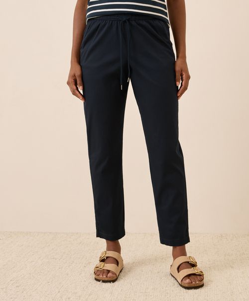 Women's Midnight Blue Daily Twill Ultra-High Rise Tapered Pant