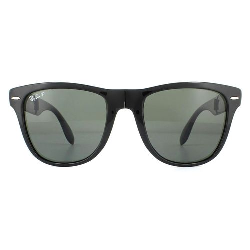 Ray-Ban Sunglasses Folding Wayfarer 4105 Black Green Polarized 601/58 Large