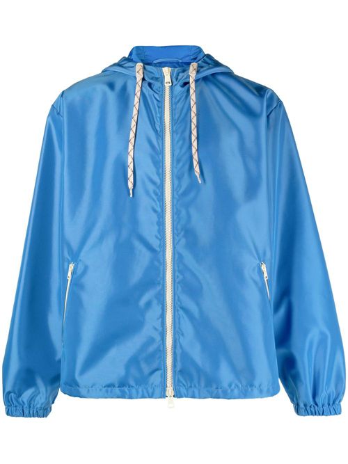 Canvas hooded zip-up jacket - Blue